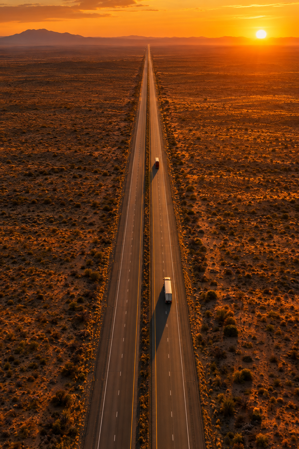 American highway from above